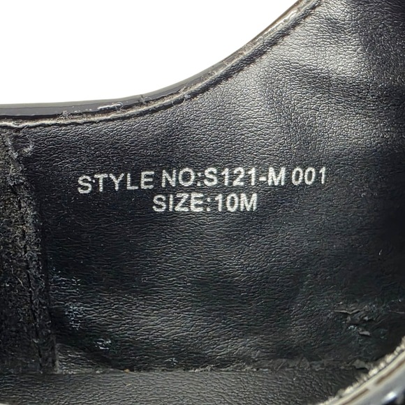 Fabian Group Tuscano Black Patent Leather Dress Shoes Mens 10M S121 Tuxedo Derby - Picture 2 of 12